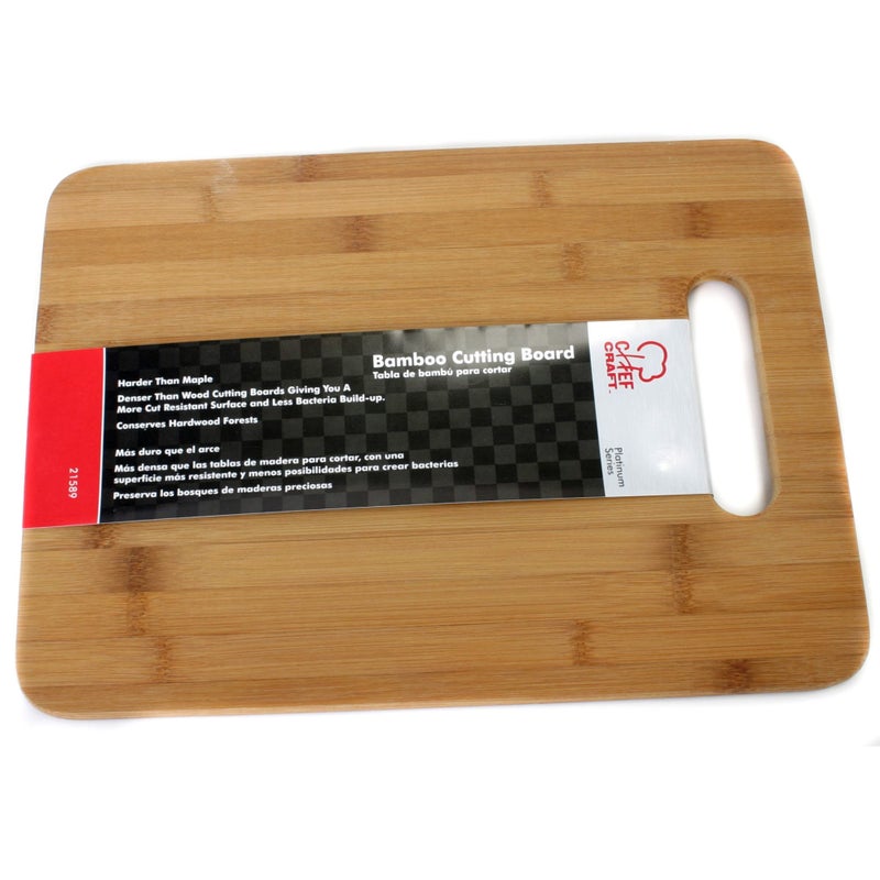 Chef Craft Select Bamboo Cutting Board, 12.5 x 9.5 inch, Natural - Image 2